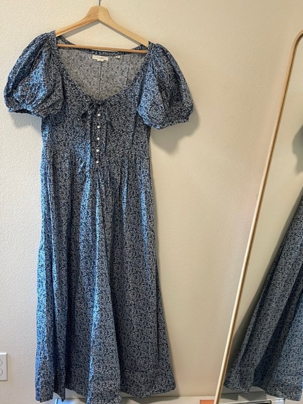 Doen Monceau Dress in Liberty Delores Ditsy Floral Blue